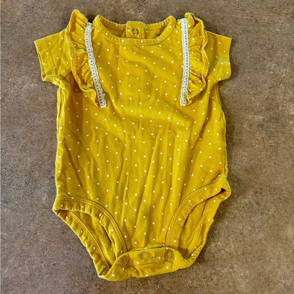 Carter's -Yellow Romper and Blue Floral Leggings Set, Size 6M - Picture 3 of 7